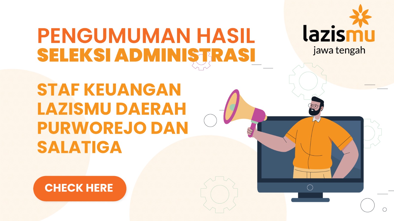 Pengumuman Hasil Seleksi Administrasi Staf Keuangan Lazismu Daerah Purworejo dan Salatiga