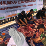 Proses kurban di kawasan bantaran kali Kota Magelang