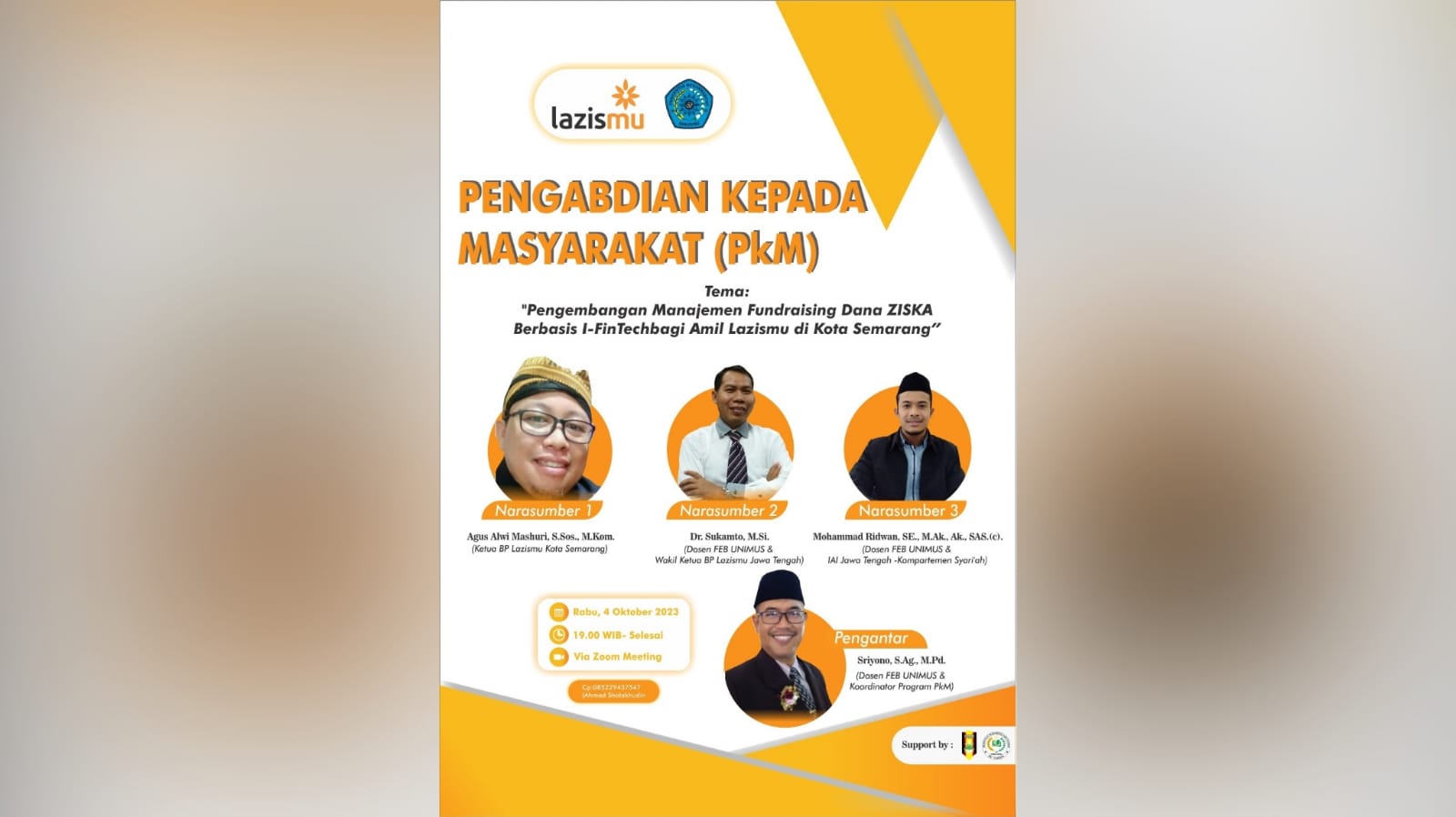Dosen FEB Unimus Dorong Pengembangan Manajemen Fundraising Dana ZISKA Berbasis I-FinTech bagi Amil Lazismu di Kota Semarang