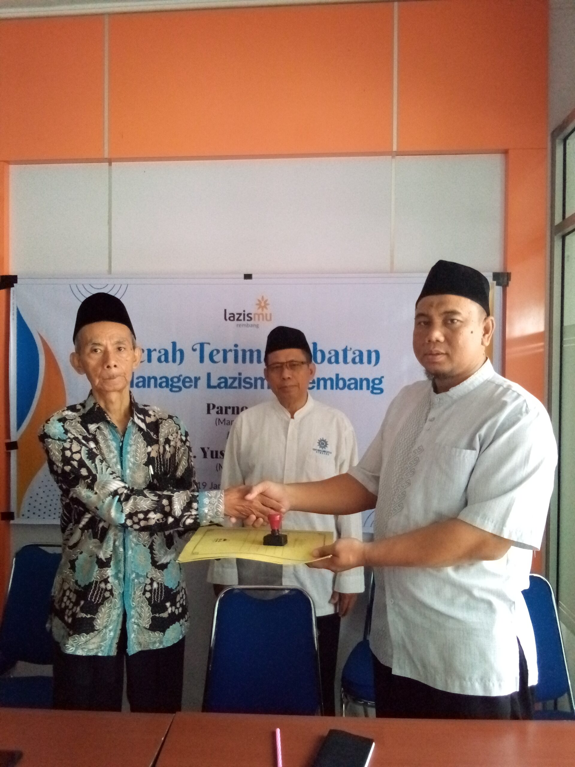 Serah Terima Kepemimpinan, Manager Lazismu Rembang: Meningkatkan Kinerja menuju Sinergi Persyarikatan dan Kontribusi di Masyarakat